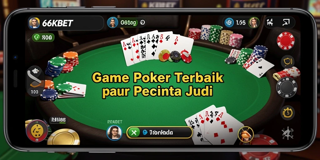 Tangkapan layar 66KBET menampilkan aksi bermain Poker yang seru.