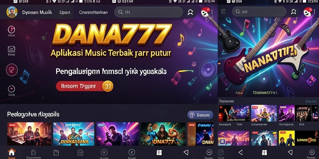 Tampilan gameplay DANA777 dengan koleksi musik yang beragam.