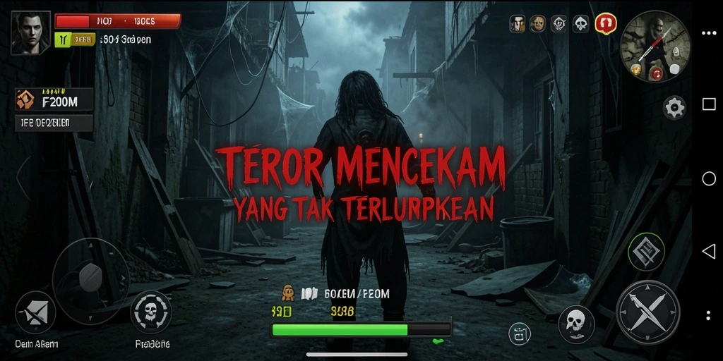 Tampilan gameplay menegangkan di dalam F200M yang membuat jantung berdegup kencang.