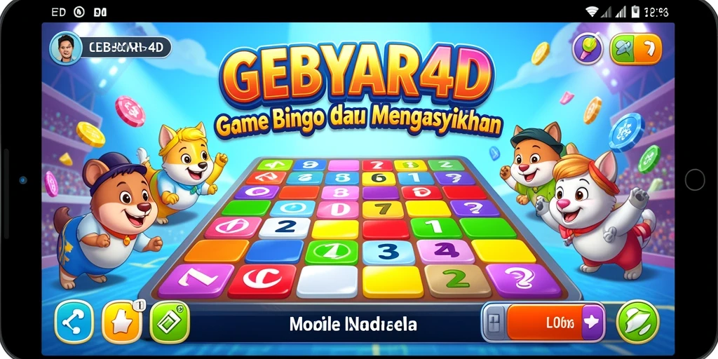 Tampilan gameplay menarik dari GEBYAR4D dengan suasana Bingo yang seru.