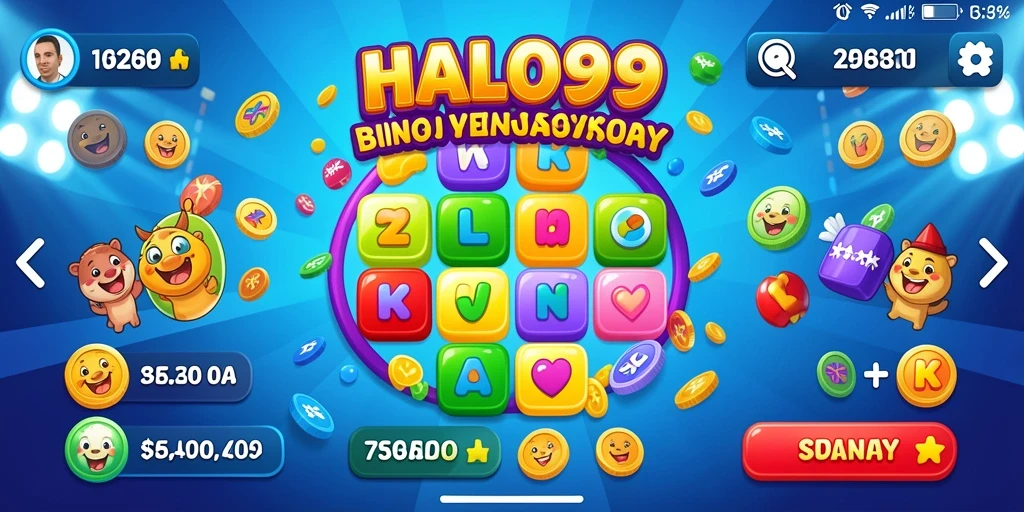 Tampilan gameplay seru dan interaktif di HALO99 Bingo.