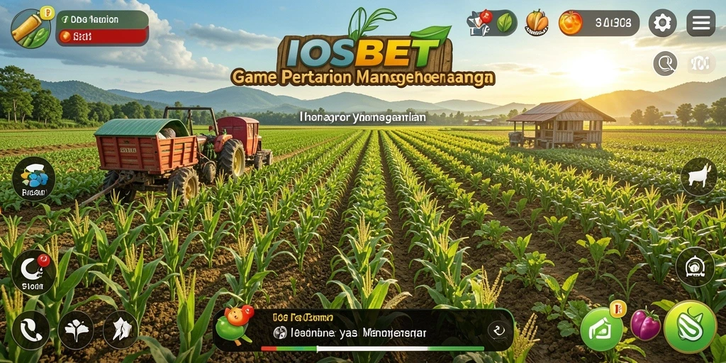 Screenshot gameplay menunjukkan suasana pertanian yang meriah dan interaktif.