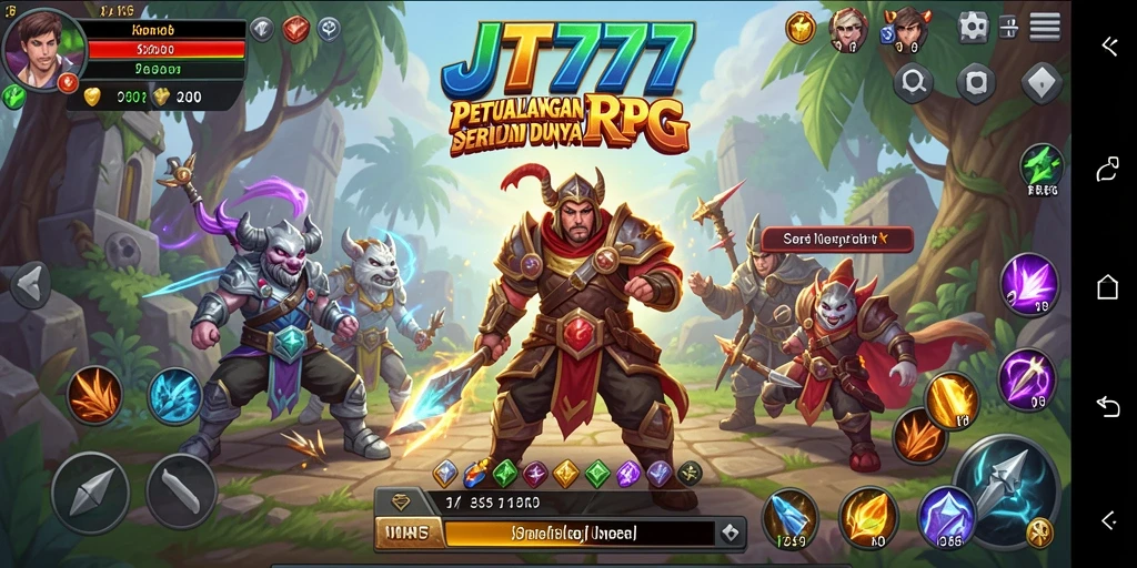 Screenshot gameplay JT777 menampilkan aksi RPG yang mendebarkan.