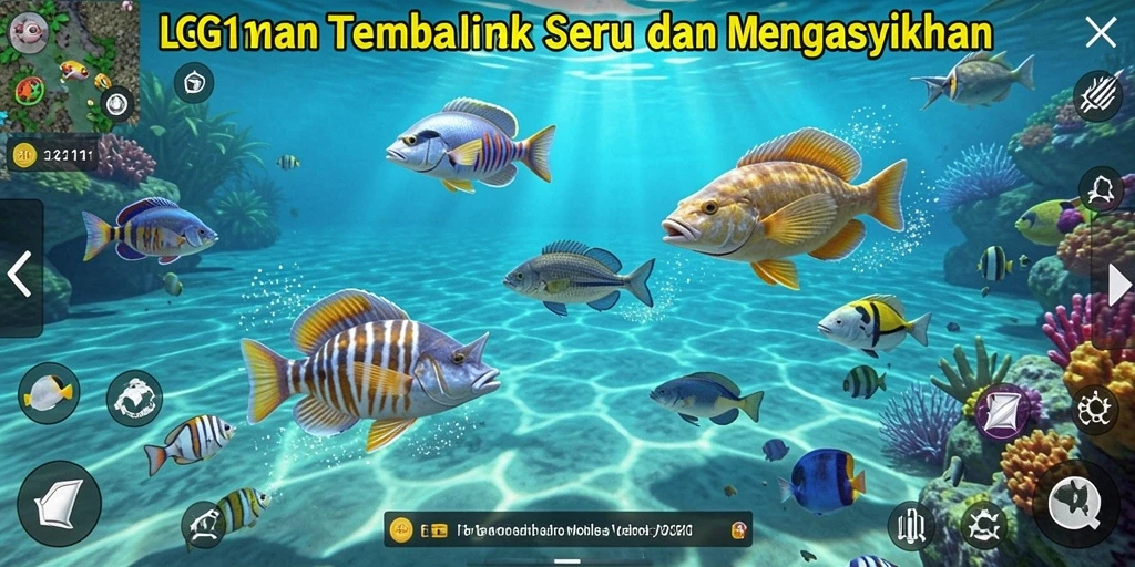 Screenshot memperlihatkan aksi cepat menembak ikan dalam LG111.