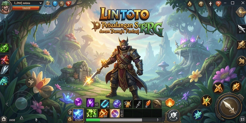 Tampilan gameplay <strong>LINITOTO</strong> yang menawan dan seru di dunia fantastis RPG.