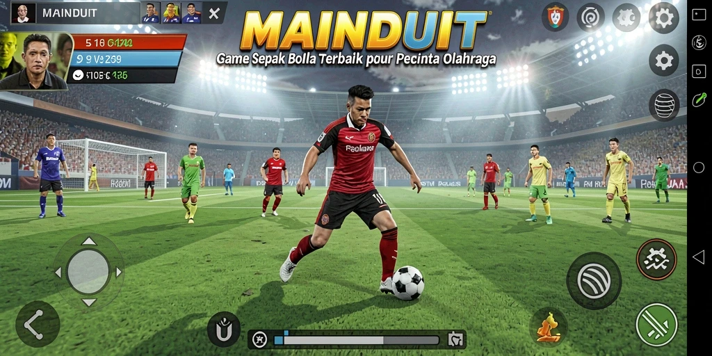 Tampilan luar biasa gameplay sepak bola di MAINDUIT.