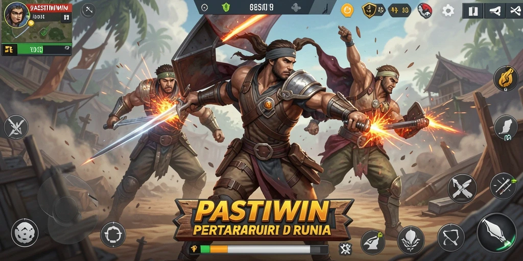 Tampilan gameplay menegangkan dalam pertempuran PASTIWIN.