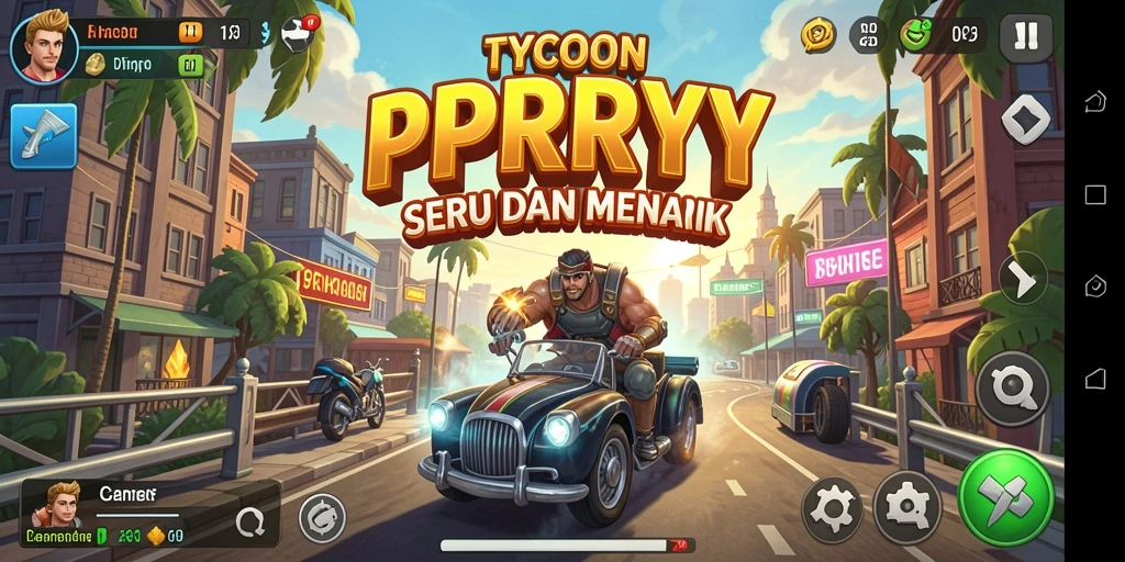 Screenshot gameplay <strong>PPRRYY</strong> menampilkan aksi manajemen bisnis yang seru.
