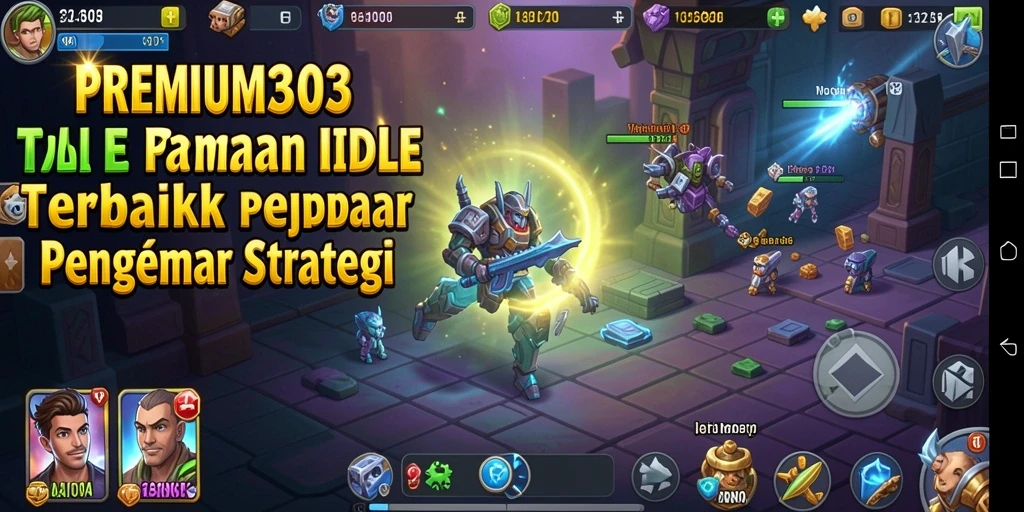 Tampilan screenshot gameplay PREMIUM303 yang menampilkan manajemen strategi Idle.