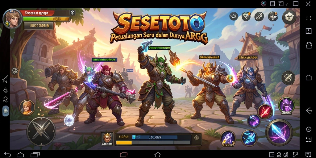 Tangkapan layar SESETOTO menunjukkan aksi seru dalam pertempuran ARPG.