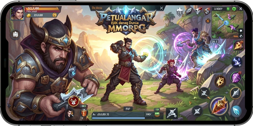 Tangkapan layar utama SOJU88 menampilkan aksi seru dalam dunia MMORPG.