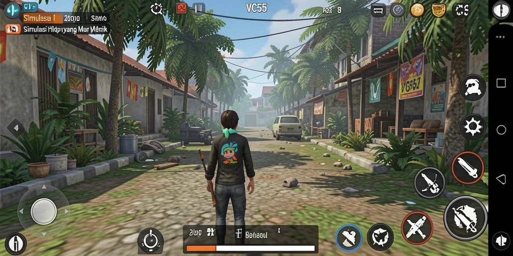 Tampilan gameplay VC55 yang realistis dan interaktif.